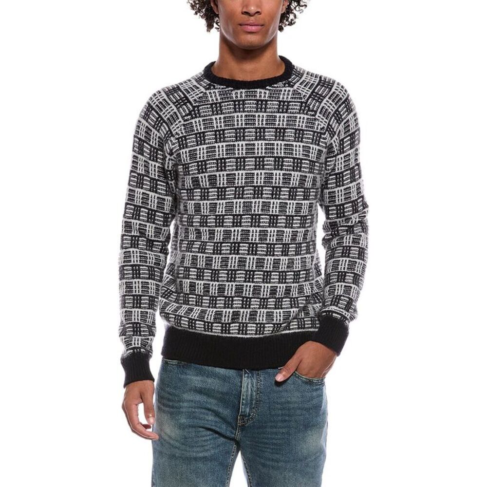 Slowear Mens Wool & Mohair-Blend Sweater, Blue